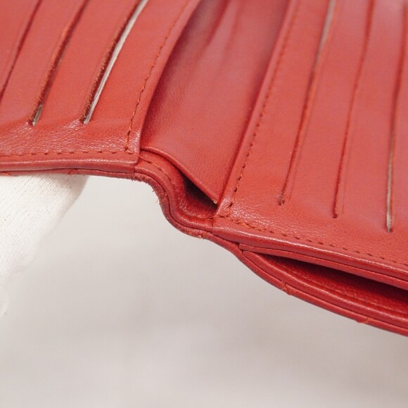 Chanel Matelasse Lambskin Wallet Red Women's - Picture 12 of 16